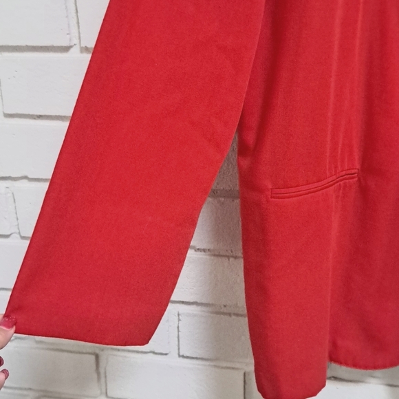 Sag Harbor Red 1 Button Closure Business Blazer Jacket. Size 16 - Picture 3 of 9